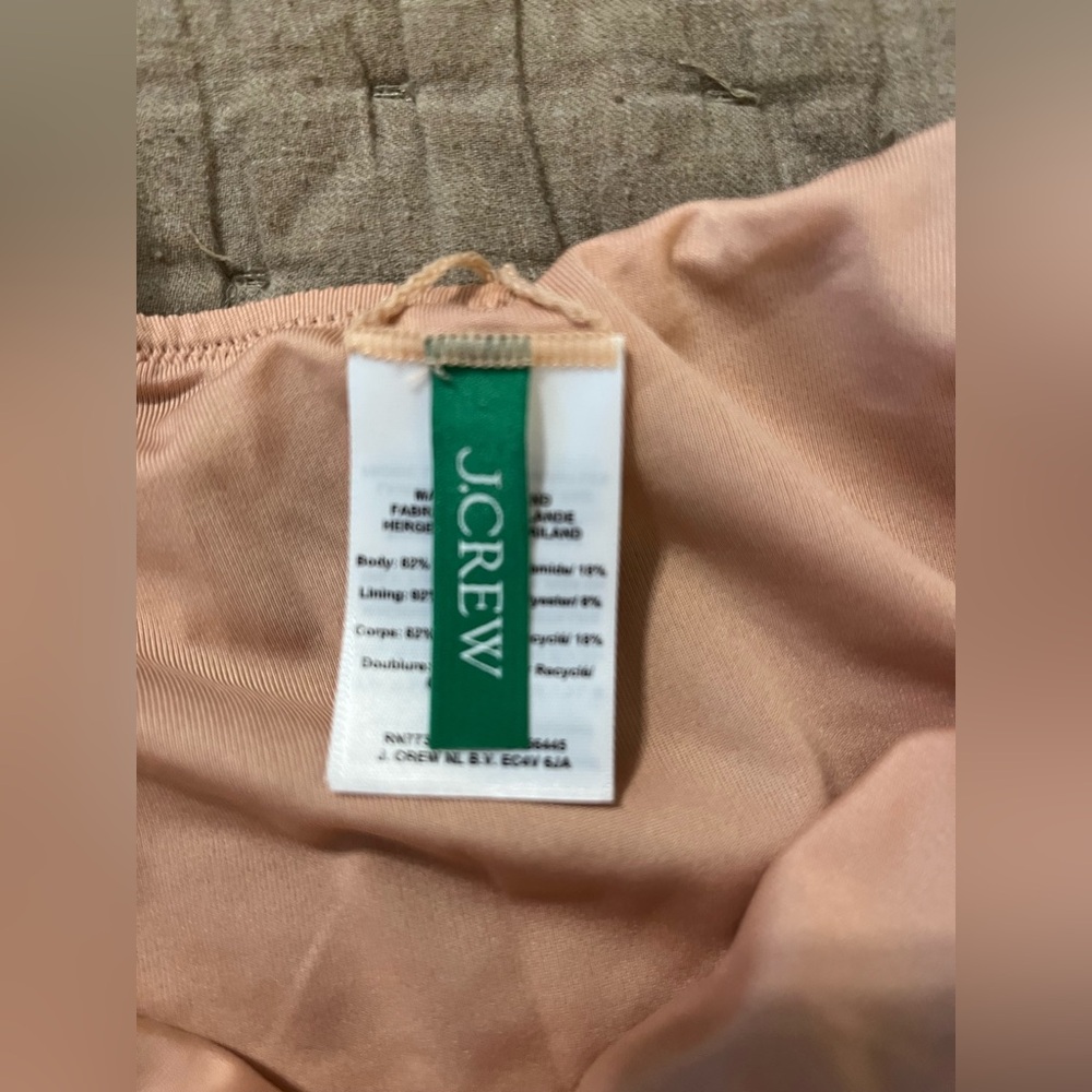 J. Crew Brown Ruffle V-Neck One-Piece Swimsuit sz 12 - Picture 4 of 5